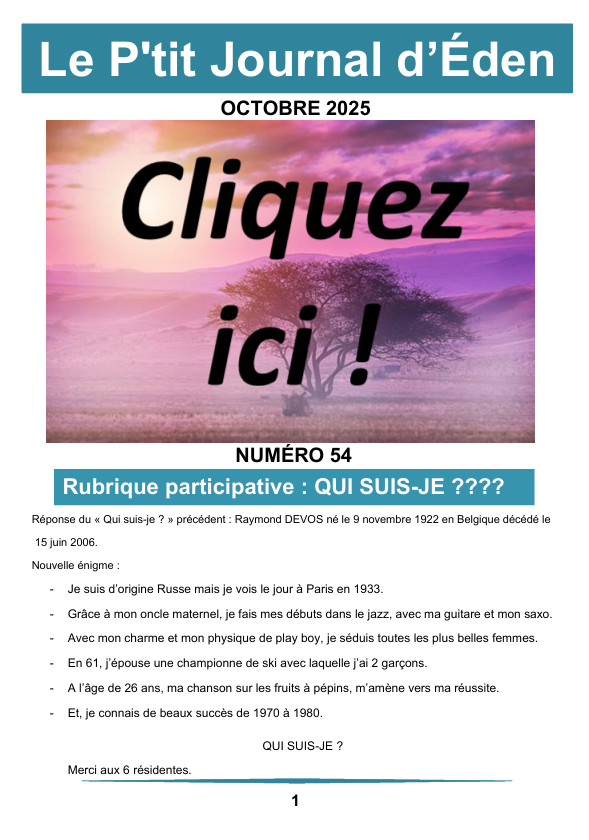 Consultez notre journal